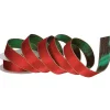 Red Velvet and Green Metallic Christmas Ribbon