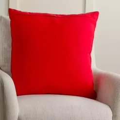 Red Velvet Quilted Pillow, 22 in.