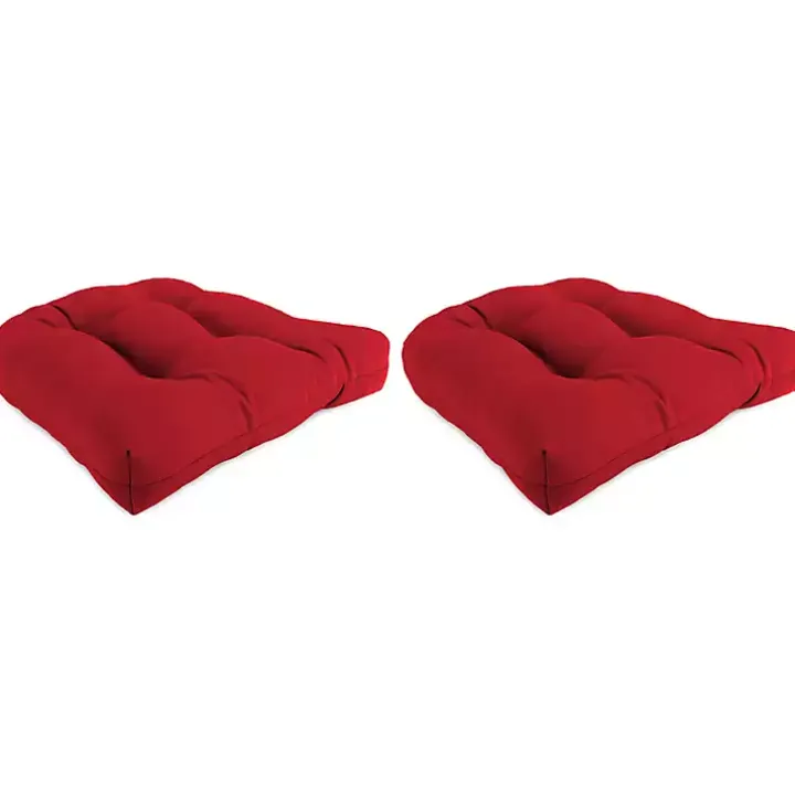 Red Veranda Outdoor Wicker Cushions, Set of 2