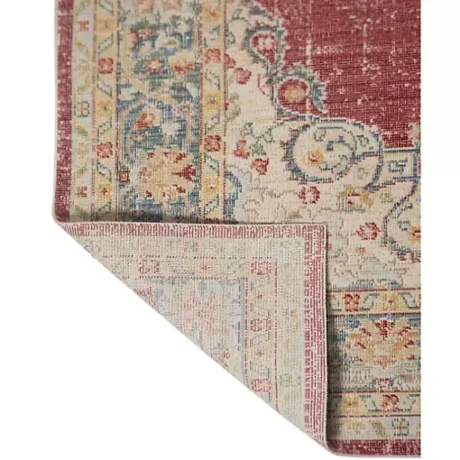 Red Vintage Medallion Area Rug, 2x3