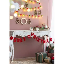 Red Wool Merry Christmas Banner