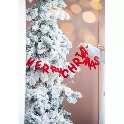 Red Wool Merry Christmas Banner