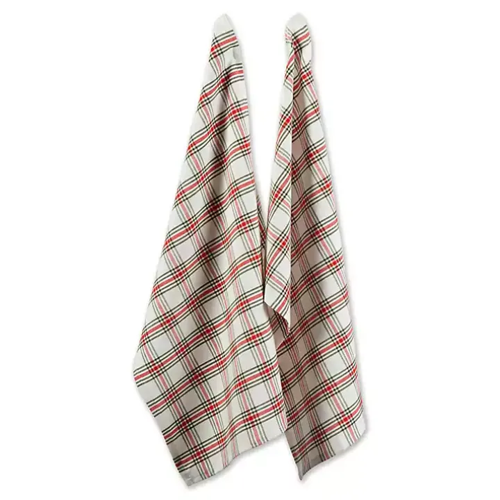 Reindeer Plaid 3-pc. Dishtowel & Potholder Set