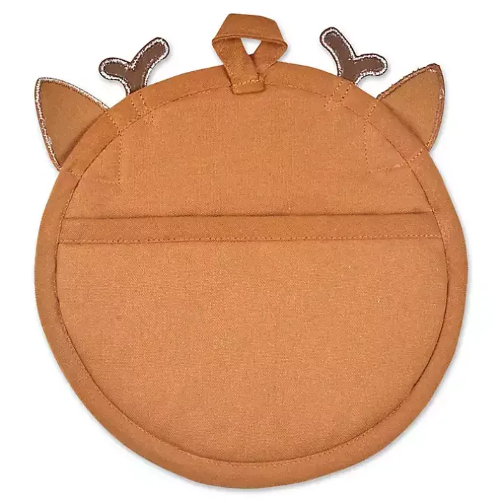 Reindeer Plaid 3-pc. Dishtowel & Potholder Set