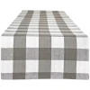 Reversible Gray and White Table Runner, 14x108