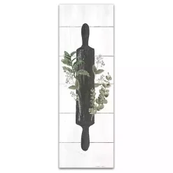 Rolling Pin with Botanicals Canvas Art Print