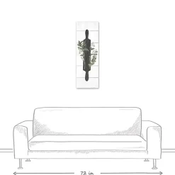 Rolling Pin with Botanicals Canvas Art Print