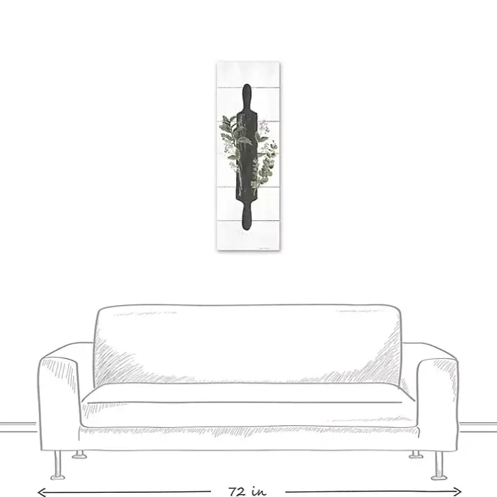 Rolling Pin with Botanicals Canvas Art Print