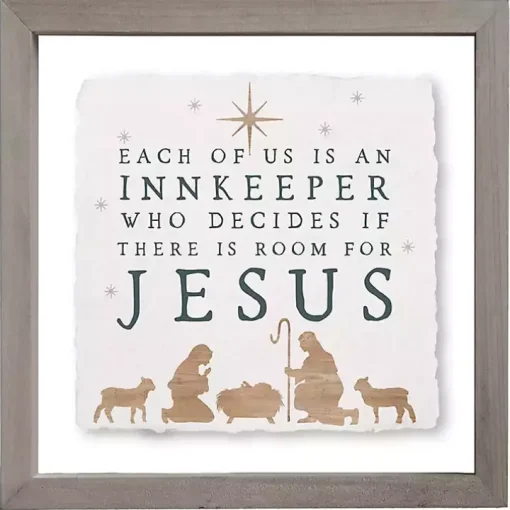 Room for Jesus Framed Wall Plaque