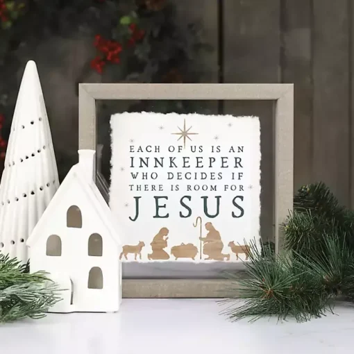 Room for Jesus Framed Wall Plaque