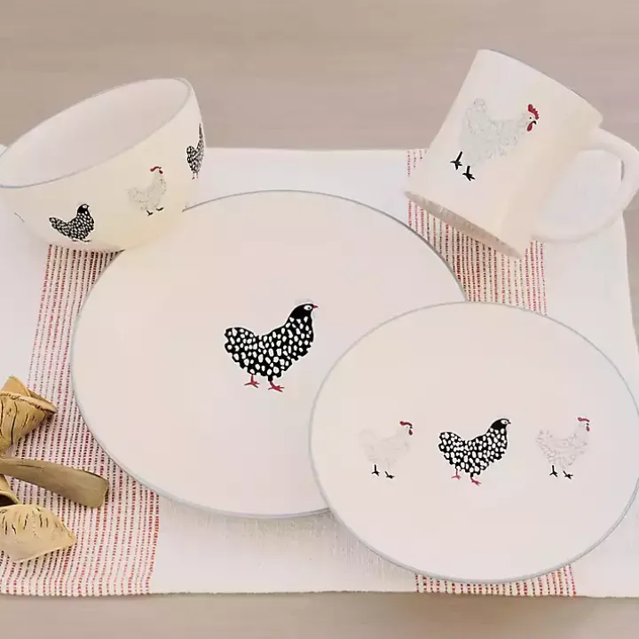 Rooster Stoneware 16-pc. Dinnerware Set