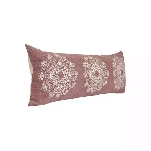 Rose Bohemian Medallion Lumbar Pillow