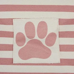 Rose Striped Paw Large Rectangular Pet Bin