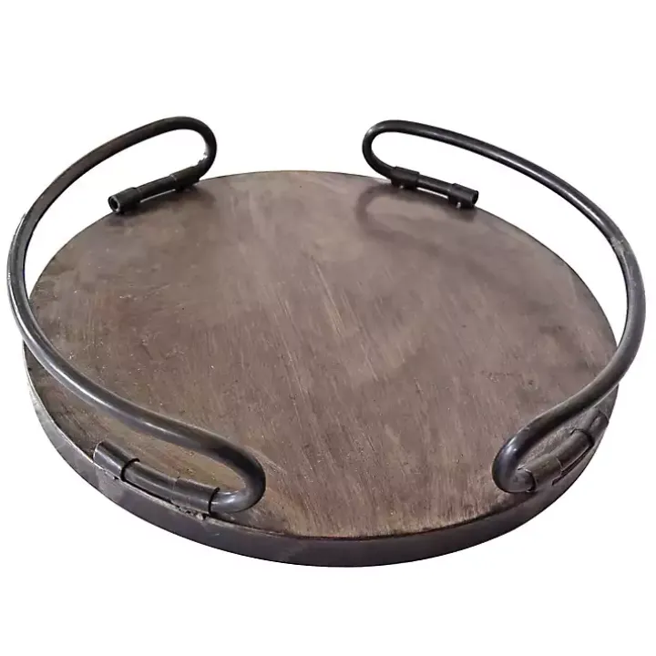 Round Curved Metal Handles Tray