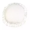 Round White Tassel Pillow