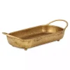 Rounded Rectangle Gold Cast Iron Dish
