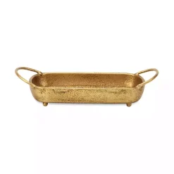 Rounded Rectangle Gold Cast Iron Dish