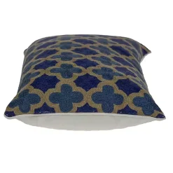 Royal Blue Quatrefoil Lumbar Throw Pillow