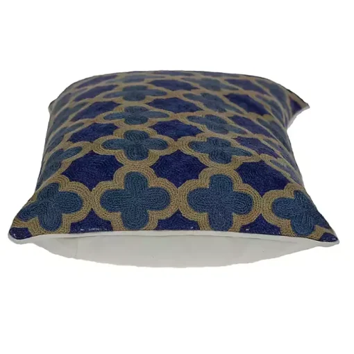 Royal Blue Quatrefoil Lumbar Throw Pillow