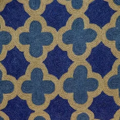 Royal Blue Quatrefoil Lumbar Throw Pillow