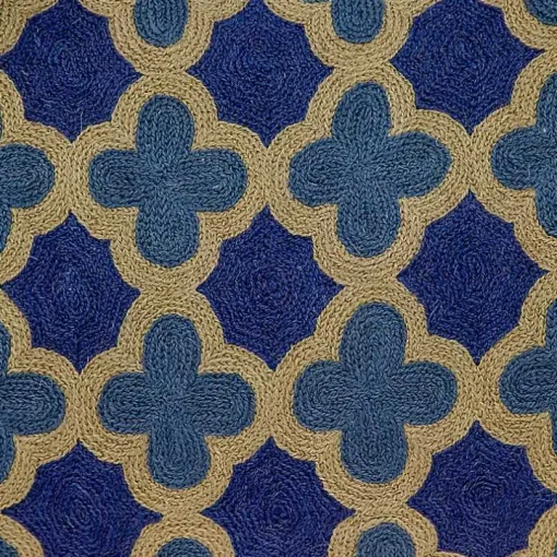Royal Blue Quatrefoil Lumbar Throw Pillow