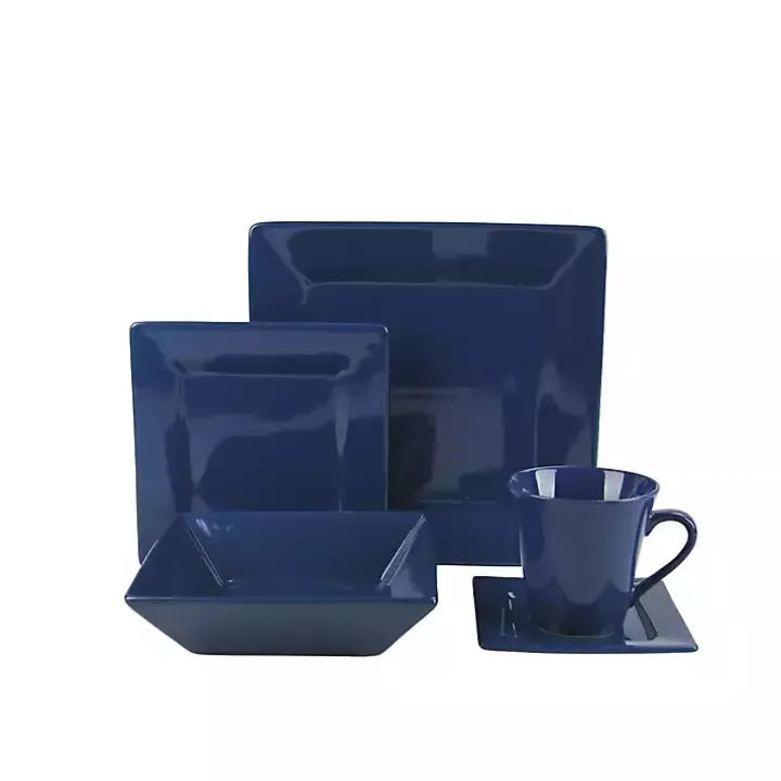 Royal Blue Squared 30-pc. Dinnerware Set