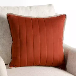 Rust Faux Suede Pillow