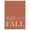 Rust Hello Fall Framed Wall Plaque