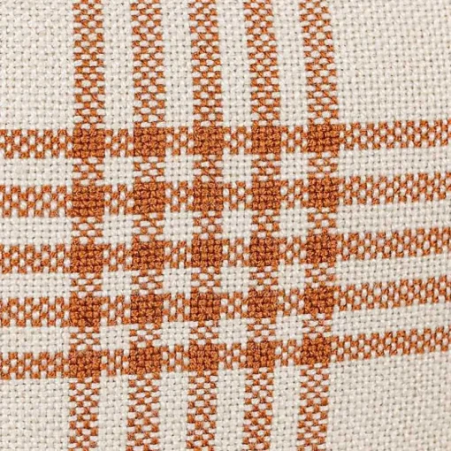 Rust Plaid Tassel Indoor/Outdoor Pillow