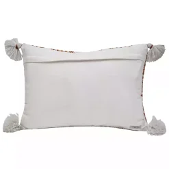 Rustic Cross Stitch Outdoor Lumbar Pillow