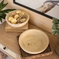 Rustic Forest Ivory Hand Carved 2-pc. Bowl Set