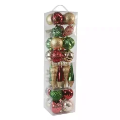 Rustic Multicolor 40-pc. Christmas Ornament Set