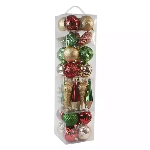 Rustic Multicolor 40-pc. Christmas Ornament Set