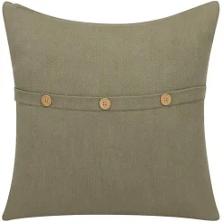 Sage Green Buttoned Throw Pillow