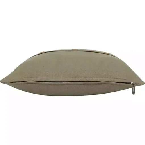 Sage Green Buttoned Throw Pillow