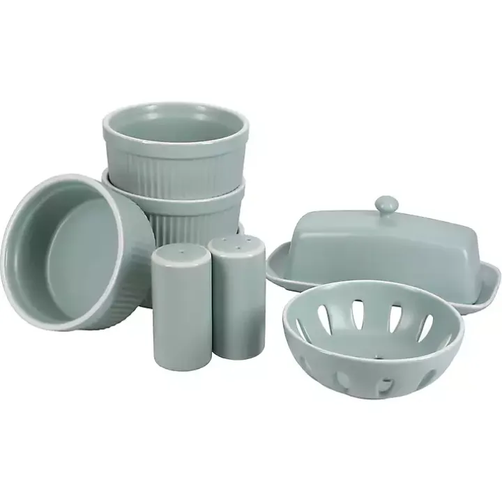 Sage Stoneware 7-pc. Kitchen Accessories Set