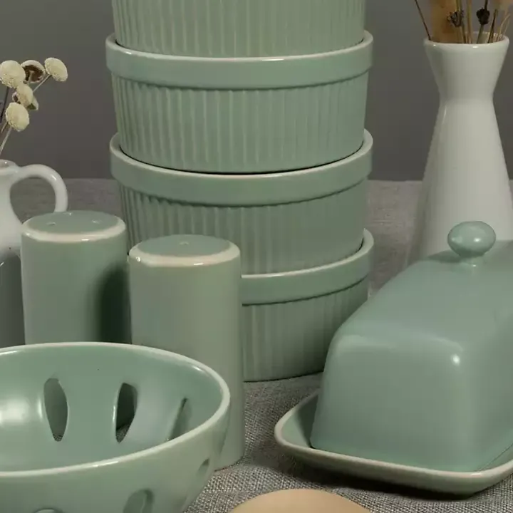 Sage Stoneware 7-pc. Kitchen Accessories Set