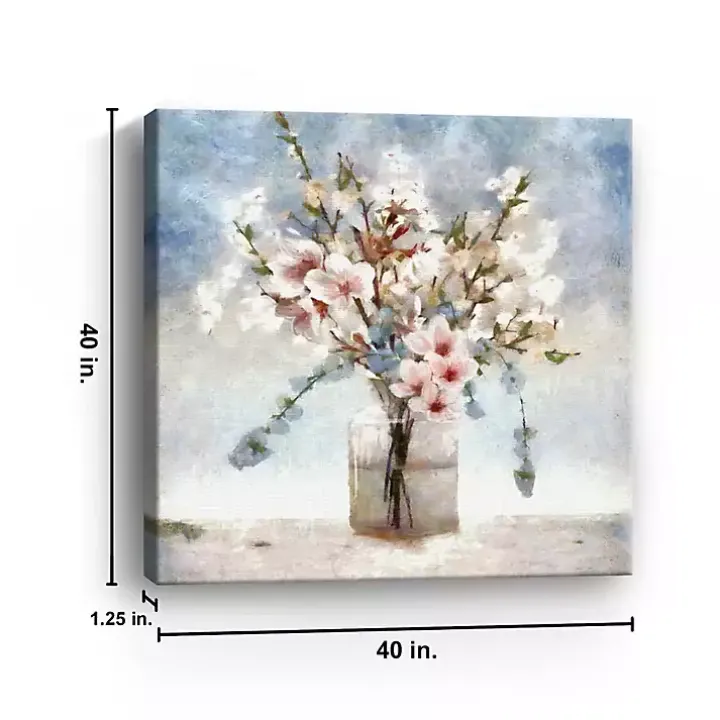 Sakura Jar Canvas Art Print, 40x40 in.