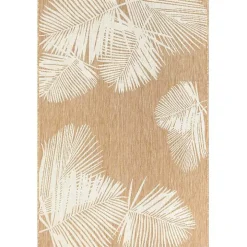 Sand Forest Leaf Indoor/Outdoor Area Rug, 4x7