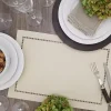 Sand Laser-Cut Hemstitch Placemats, Set of 4
