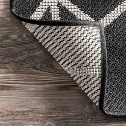 Sanford Gray Geometric Shapes Outdoor Rug, 5x8