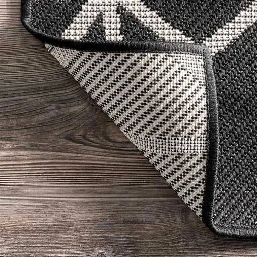 Sanford Gray Geometric Shapes Outdoor Rug, 5x8