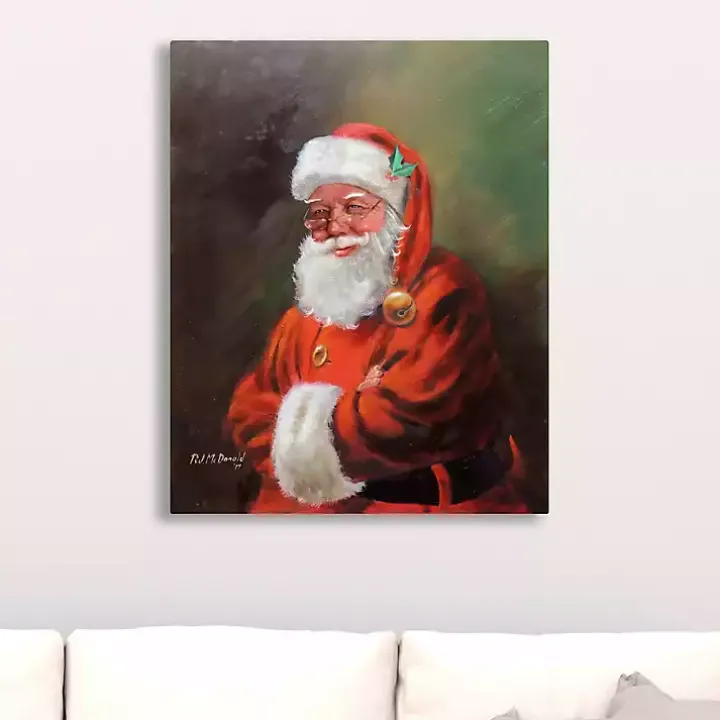 Santa Claus Portrait Canvas Art Print