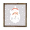 Santa Ho Ho Ho Walnut Wood Framed Wall Plaque