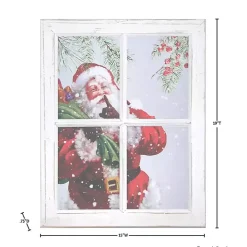 Santa in Window Acrylic Framed Art Print