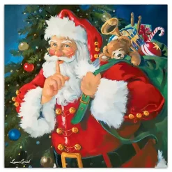 Santa Shhh Canvas Art Print