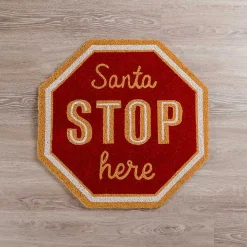 Santa Stop Here Christmas Doormat