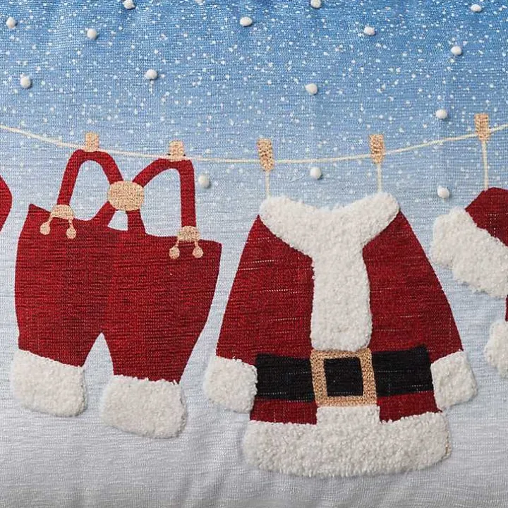 Santa's Clothesline Lumbar Pillow