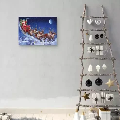 Santa's Flying Sleigh Canvas Art Print