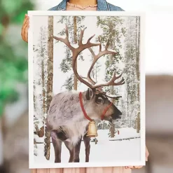 Santa's Reindeer Framed Art Print